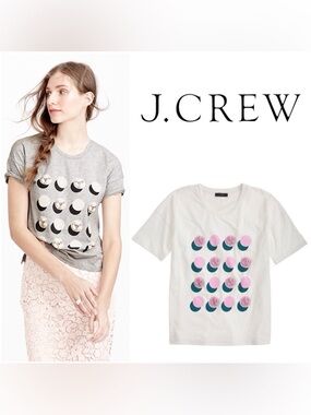 J. CREW Embellished Shadow Dot T-Shirt